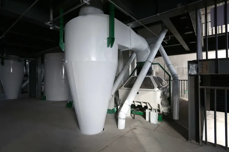 cyclone separator, destoner and silos