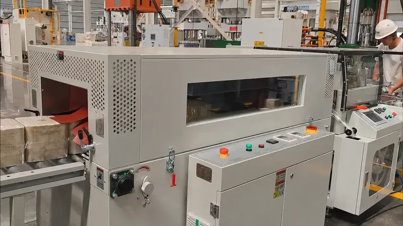 Hydraulic salt block press undergoing factory testing before shipment to Morocco