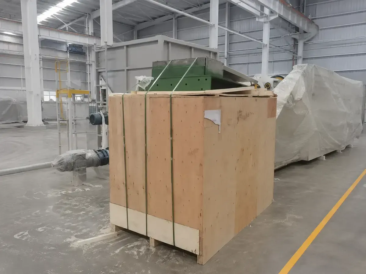 Salt lick block production equipment packed for export to Morocco